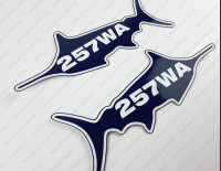 Sea Fox 257WA Boat Logo Decal Set of 2 x 8.25"